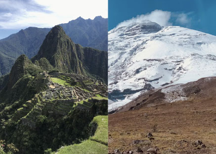 Places in Ecuador and Peru